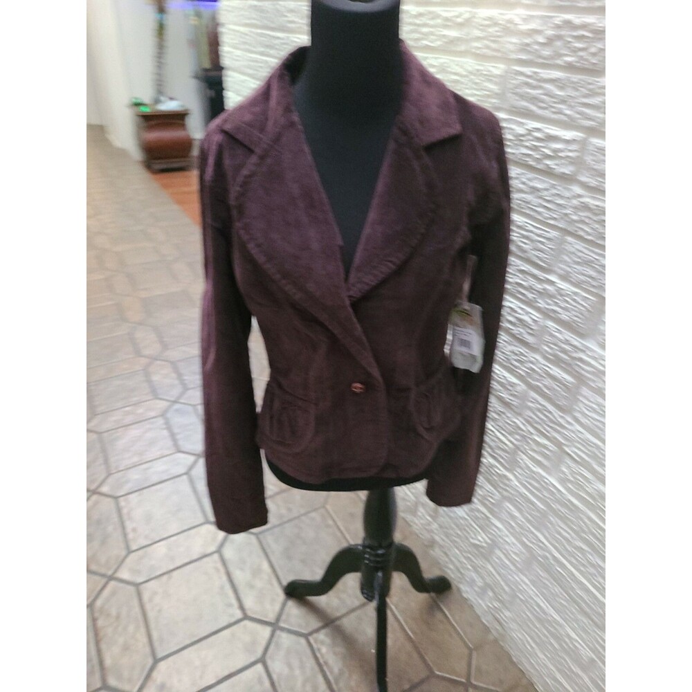 Rusty brown  Velvety Button Jacket NWT Women's Size L well made